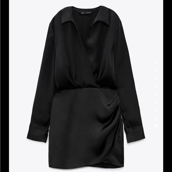Short Satin Effect Dress Zara - Picture 2 of 6